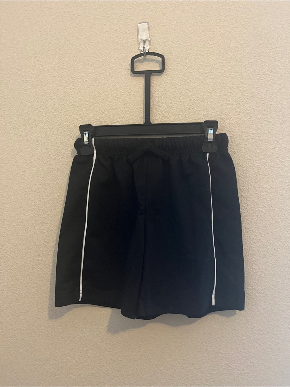 wonder nation 2 pc Black Button-Up Top with White Piping and short set sleepwear - Picture 6 of 6